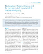 Nachhaltiges Wassermanagement für Landwirtschaft, Landschaft & Wasserversorgung