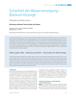 Sicherheit der Wasserversorgung – Blackout Vorsorge