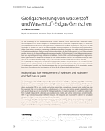 Großgasmessung von Wasserstoff und Wasserstoff-Erdgas-Gemischen