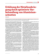 Erhöhung der Metallausbringung durch optimierte Vorbehandlung von Aluminiumschrotten