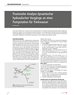 Praxisnahe Analyse dynamischer hydraulischer Vorgänge an einer Pumpstation für Trinkwasser