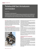 Totalausfall bei Armaturen vermeiden
