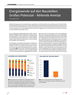 Energiewende auf den Baustellen: Großes Potenzial – fehlende Anreize