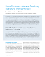 Polstofffiltration zur Wasseraufbereitung: Etablierung einer Technologie