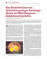 Das Einschmelzen von Schrotten geringer Packungsdichte im Mittelfrequenz-	Induktionstiegelofen