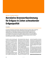 Korrelative Brennwertbestimmung für Erdgase in Zeiten schwankender Erdgasqualität