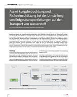 Auswirkungsbetrachtung und Risikoeinschätzung bei der Umstellung von Erdgastransportleitungen auf den Transport von Wasserstoff