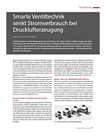 Smarte Ventiltechnik senkt Stromverbrauch bei Drucklufterzeugung