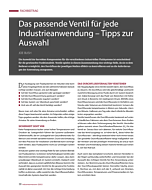 Das passende Ventil für jede Industrieanwendung – Tipps zur Auswahl