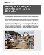 Verfüllung von Rohrleitungsgräben in Göttingen: seit 2007 nur noch Flüssigboden
