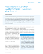 Wasserrechtliche Verfahren und NATURA2000 – was kommt da auf uns zu?