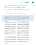 Hürden und Handlungsmöglichkeiten für einen nachhaltigen Umgang mit Klärschlamm in China