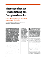 Massespeicher zur Flexibilisierung des Energieverbrauchs
