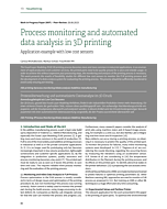 Process monitoring and automated data analysis in 3D printing