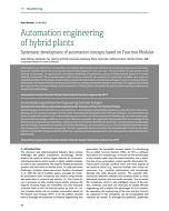 Automation engineering of hybrid plants