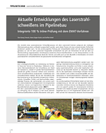 Aktuelle Entwicklungen des Laserstrahlschweißens im Pipelinebau