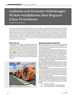 Grabenlos und mit besten Verbindungen: PE-Rohr-Installationen ohne Ringraum (Close-Fit-Verfahren)