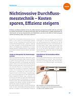 Nichtinvasive Durchflussmesstechnik – Kosten sparen, Effizienz steigern