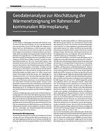 Geodatenanalyse zur Abschätzung der Wärmenetzeignung im Rahmen der kommunalen Wärmeplanung