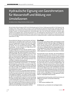 Hydraulische Eignung von Gasrohrnetzen für Wasserstoff und Bildung von Umstellzonen