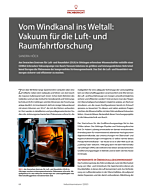 Vom Windkanal ins Weltall: Vakuum für die Luft- und Raumfahrtforschung