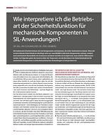 Wie interpretiere ich die Betriebsart der Sicherheitsfunktion für mechanische Komponenten in SIL-Anwendungen?