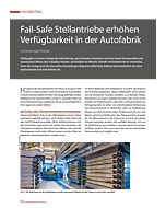 Fail-Safe Stellantriebe erhöhen Verfügbarkeit in der Autofabrik
