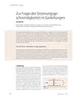Zur Berechnung von Ausblasevorgängen aus Gashochdruckleitungen