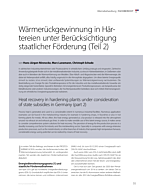 Wärmerückgewinnung in Härtereien unter Berücksichtigung staatlicher Förderung (Teil 1)