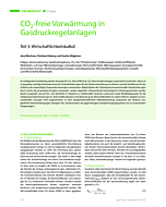 CO2-freie Vorwärmung in Gasdruckregelanlagen