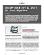 Radialwellendichtringe sorgen für den richtigen Dreh