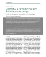 Ethernet-APL für hochverfügbare Sicherheitsanwendungen