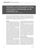 Kontaktlose und zerstörungsfreie Prüfung nichtmolchbarer Rohrleitungen von der Erdoberfläche aus