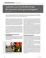 Gedanken zum Fachkräftemangel: Wir brauchen mehr gute Arbeitgeber!