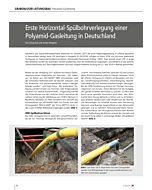Erste Horizontal-Spülbohrverlegung einer Polyamid-Gasleitung in Deutschland