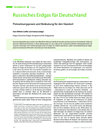 Russisches Erdgas für Deutschland