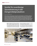 Ventile für zuverlässige Säuredosierung in der Düngemittelproduktion