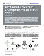 Dichtungen für Wasserstoffanwendungen: Wie soll geprüft werden?