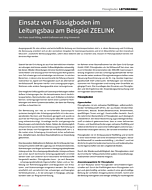 Einsatz von Flüssigboden im Leitungsbau am Beispiel ZEELINK