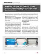 Wirksam reinigen und Wasser sparen durch optimiertes Impulsspülverfahren