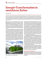 Energie-Transformation in unsicheren Zeiten