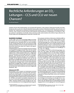 Rechtliche Anforderungen an CO2-Leitungen – CCS und CCU vor neuen Chancen?