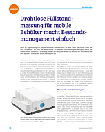 Drahtlose Füllstandmessung für mobile Behälter macht Bestandsmanagement einfach