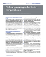 Dichtungsversagen bei tiefen Temperaturen