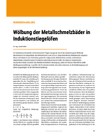 Wölbung der Metallschmelzbäder in Induktionstiegelöfen