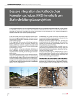 Bessere Integration des Kathodischen Korrosionsschutzes (KKS) innerhalb von Stahlrohrleitungsbauprojekten