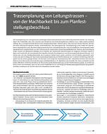 Trassenplanung von Leitungstrassen – von der Machbarkeit bis zum Planfeststellungsbeschluss