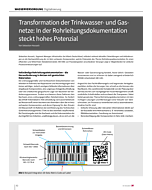 Transformation der Trinkwasser- und Gasnetze: In der Rohrleitungsdokumentation steckt hohes Potenzial