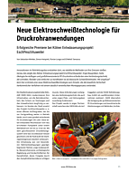 Neue Elektroschweißtechnologie für Druckrohranwendungen
