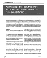 Wärmetransport von der Atmosphäre durch den Untergrund zu Trinkwasserversorgungsleitungen